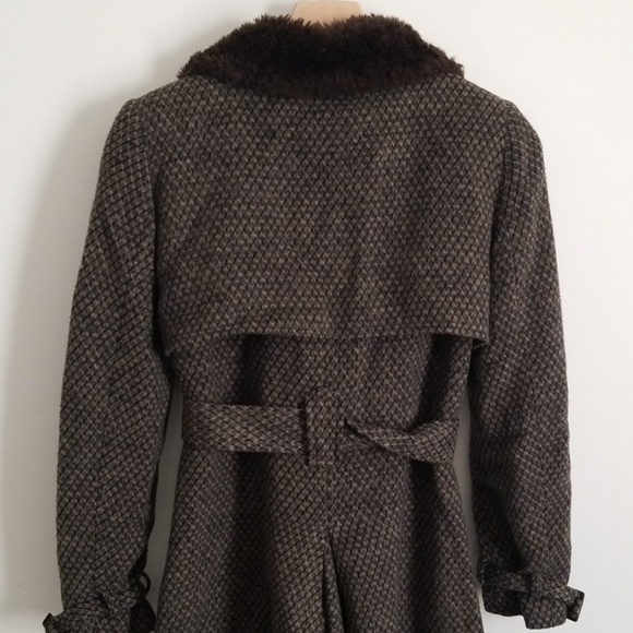 ASOS Fur Trim Long Jacket - Picture 6 of 7
